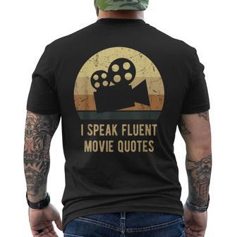 I Speak Fluent Movie Quotes Vintage Movie Lover Men's T-shirt Back Print | Mazezy