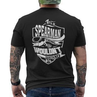 It Is A Spearman Thing Men's T-shirt Back Print | Mazezy CA