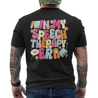 In My Speech Therapy Era Speech Language Pathologist Slp Men's T-shirt Back Print - Thegiftio UK