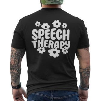 Speech Therapy Therapist Speech Language Pathologist Men's T-shirt Back Print - Monsterry