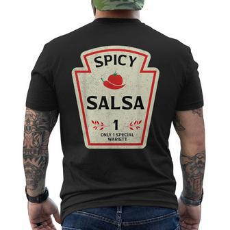 Spicy Salsa Group Condiment Team Halloween Costume Men's T-shirt Back Print - Seseable