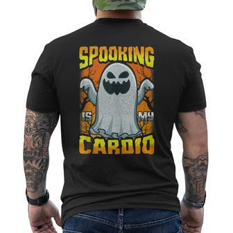 Spooking Is My Cardio Halloween Workout Gym Fitness Exercise Exercise Funny Gifts Mens Back Print T-shirt | Mazezy