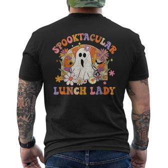 Spooktacular Lunch Lady Happy Halloween Spooky Matching Men's T-shirt Back Print - Seseable