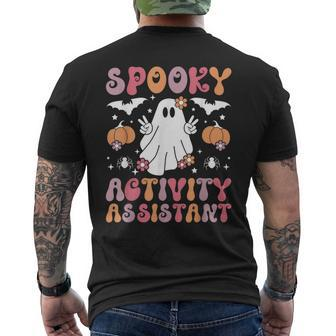 Spooky Activity Assistant Halloween Men's T-shirt Back Print - Monsterry