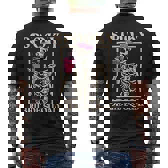 Spooky Bride Squad Skeleton Halloween Bachelorette Party Men's T-shirt Back Print - Thegiftio