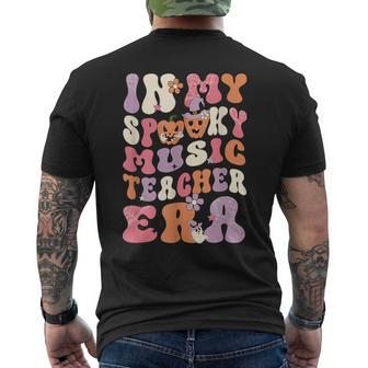 In My Spooky Music Teacher Era Ghost Halloween Teacher's Day Men's T-shirt Back Print - Thegiftio UK