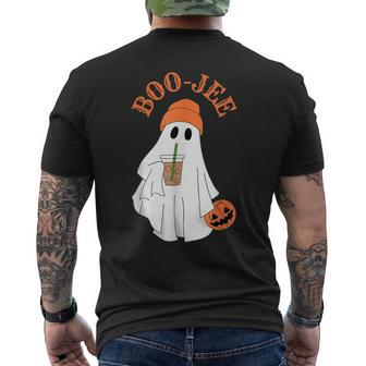 Spooky Season Cute Boujee Ghost Halloween Costume Boo-Jee Men's T-shirt Back Print | Mazezy