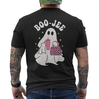 Spooky Season Cute Ghost Halloween Costume Boo-Jee Boujee Men's T-shirt Back Print - Monsterry DE