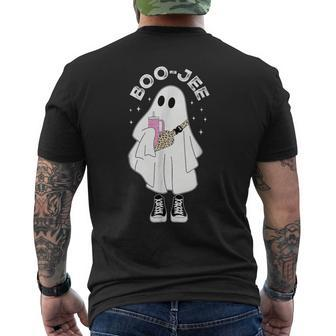 Spooky Season Cute Ghost Halloween Costume Boujee Boo-Je Men's T-shirt Back Print | Mazezy