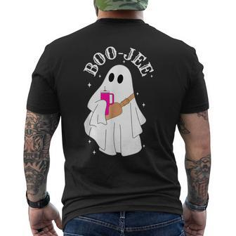 Spooky Season Cute Ghost Halloween Costume Boujee Boo-Jee Men's T-shirt Back Print | Mazezy