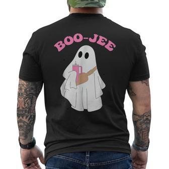 Spooky Season Cute Ghost Halloween Costume Boujee Boo-Jee Men's T-shirt Back Print - Thegiftio UK