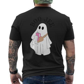 Spooky Season Cute Halloween Ghost Boujee Boo Jee Men's T-shirt Back Print | Mazezy