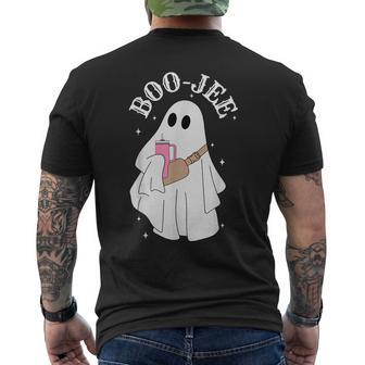 Spooky Season Ghost Halloween Costume Boujee Boo-Jee Men's T-shirt Back Print - Seseable