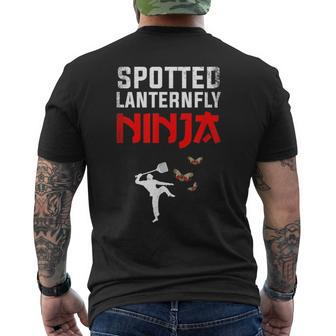 Spotted Lantern Fly Ninja Spotted Lanternfly Men's T-shirt Back Print | Mazezy