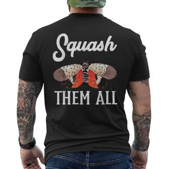 Spotted Lanternfly Trap Squash Them All Ninja Lantern Fly Men's T-shirt Back Print - Seseable