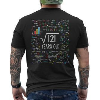 Square Root Of 121 11Th Birthday 11 Year Old Gifts Math Bday Math Funny Gifts Mens Back Print T-shirt | Mazezy
