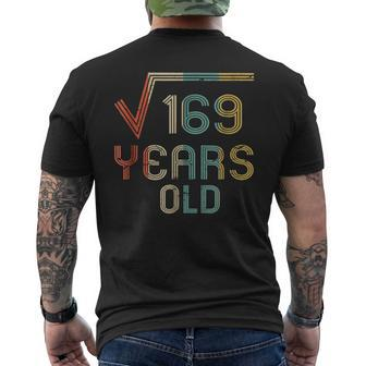 Square Root Of 169 13 Years Old 13Th Birthday Gift Mens Back Print T-shirt | Mazezy