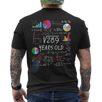 Square Root Of 289 17Th Birthday 17 Year Old Math Nerd Math Funny Gifts Mens Back Print T-shirt | Mazezy