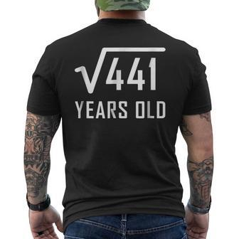 Square Root Of 441 21 Years Old 21Th Birthday Mens Back Print T-shirt | Mazezy