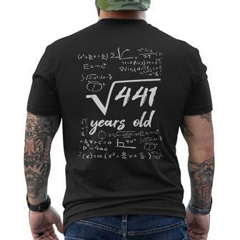 Square Root Of 441 21Th Birthday 21 Years Old Funny Math Math Funny Gifts Mens Back Print T-shirt | Mazezy
