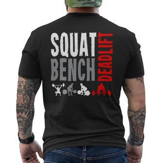 Squat Deadlift Bench Bodybuilding Weight Training Gym 2 Mens Back Print T-shirt - Monsterry AU