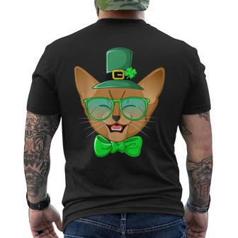 St Patricks Day Cat | Kitty Leprechaun Funny Gift Leprechaun Funny Gifts Mens Back Print T-shirt | Mazezy