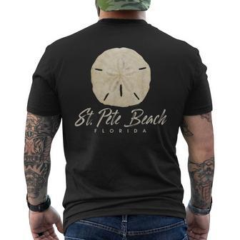 St Pete Beach Florida Shelling Souvenir Sand Dollar Men's T-shirt Back Print | Mazezy