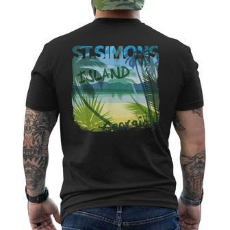 St Simons Island Georgia Beach Summer Matching Family Tree Georgia Gifts And Merchandise Funny Gifts Mens Back Print T-shirt | Mazezy AU