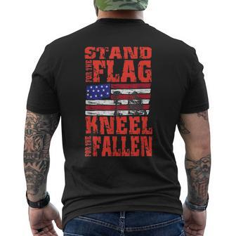 Stand For The Flag Kneel For The Fallen I Soldiers Creed Mens Back Print T-shirt | Mazezy