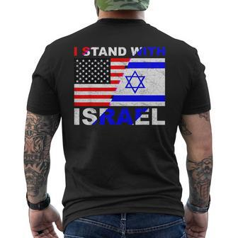 I Stand With Israel Israeli Palestinian Conflict Pro Israel Men's T-shirt Back Print | Mazezy