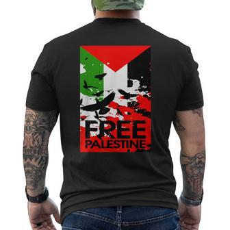 I Stand With Palestine For Their Freedom Free Palestine Men's T-shirt Back Print | Mazezy