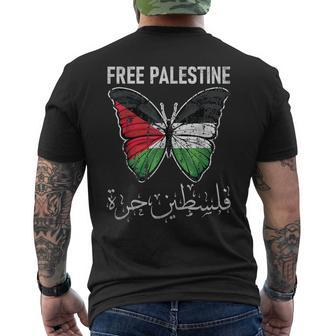 I Stand With Palestine Quote A Free Palestine Men's T-shirt Back Print | Mazezy
