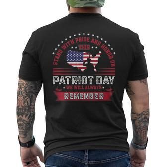 Stand With Pride And Honor On Memorial Day Mens Back Print T-shirt | Mazezy