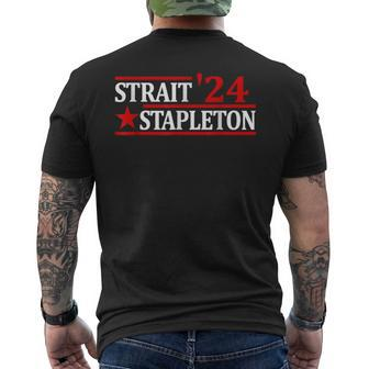 Stapleton Strait 24 Retro Vintage Country Cowboy Western Mens Back Print T-shirt - Seseable