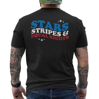 Star Stripes And Equal Rights 4Th Of July Vintage Patriotic Patriotic Funny Gifts Mens Back Print T-shirt | Mazezy