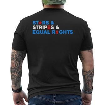 Stars Stripes And Equal Rights 4Th Of July Equal Rights Funny Gifts Mens Back Print T-shirt | Mazezy UK