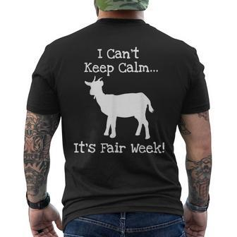 State And County Fair Show Goat Farm Animal Showing Men's T-shirt Back Print | Mazezy