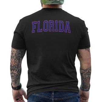 State Of Florida Varsity Distressed Men's T-shirt Back Print - Monsterry UK