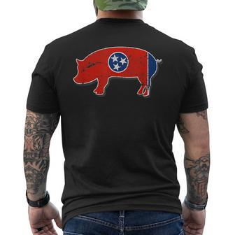 State Of Tennessee Barbecue Pig Hog Bbq Competition Men's T-shirt Back Print | Mazezy