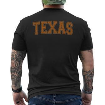 State Of Texas Pride Varsity Style Distressed Men's T-shirt Back Print - Monsterry UK