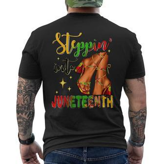 Steppin In To Junenth Heels- Junenth Celebrating 1865 Mens Back Print T-shirt | Mazezy