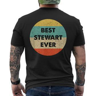 Stewart Name Mens Back Print T-shirt - Thegiftio UK