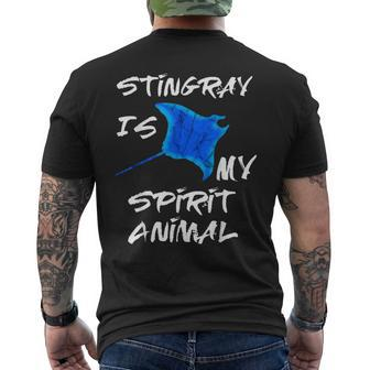 Stingray Is My Spirit Animal Manta Ray Sea Creatures Men's T-shirt Back Print | Mazezy