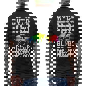 Stocks Buy The Fear Sell The Greed Invest Bull Market Quote Men's T-shirt Back Print | Mazezy