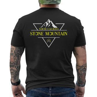 Stone Mountain North Carolina Usa 1980S Retro Men's T-shirt Back Print | Mazezy