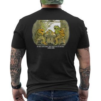 We Must Stop Eating Cried Toad As He Ate Another Frogs Men's T-shirt Back Print - Seseable