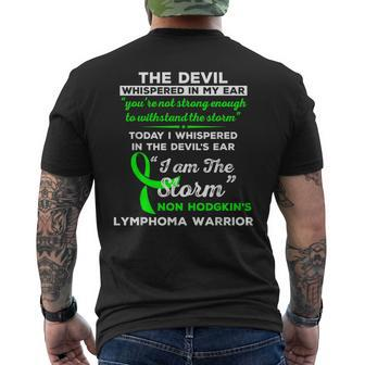 I Am The Storm Non Hodgkin's Lymphoma Warrior Men's T-shirt Back Print | Mazezy
