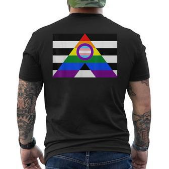 Straight Ally Pride Flag Gay Transgender Intersex Lgbtq Mens Back Print T-shirt | Mazezy CA
