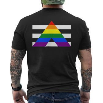 Straight Ally Pride Flag - Pocket Lgbtq Ally Flag Mens Back Print T-shirt | Mazezy
