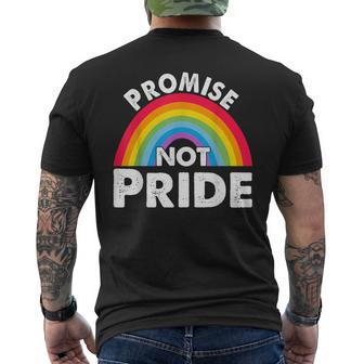 Straight Man Woman Promise Not Pride Straight Person Mens Back Print T-shirt - Thegiftio UK